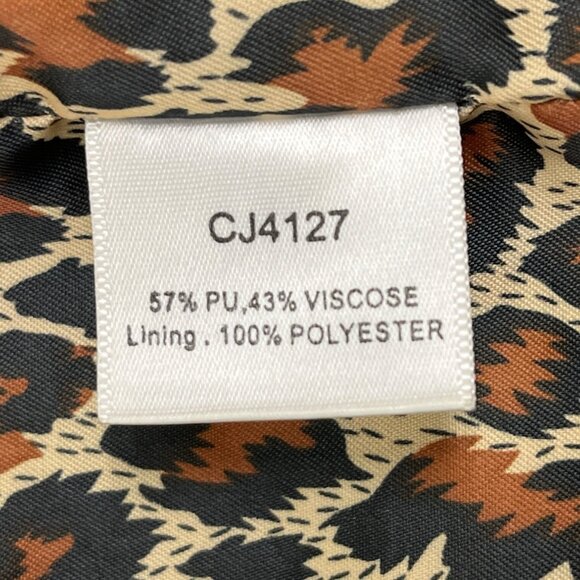 TCEC Women Tan Leather Jacket With Leopard Print Lining Szize M - Picture 9 of 10